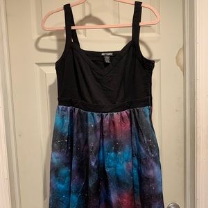 Galaxy print skater dress
